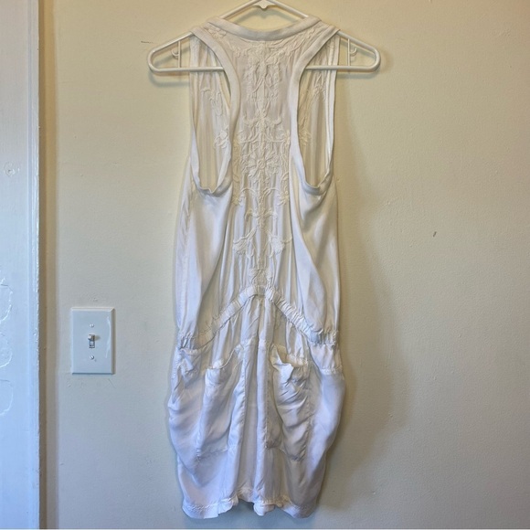 PETE & GRETA Johnny Was Loreta Floral Embroidered Sleeveless Romper White Small - Picture 11 of 14